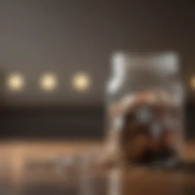 Visualizing Your Savings Journey A visual representation of a savings jar filled with coins and notes