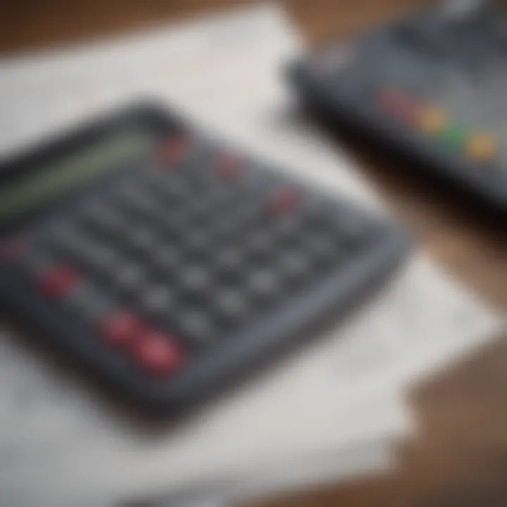 A close-up view of a calculator alongside financial documents, representing careful calculation.