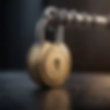 Iconography of unlocking a padlock