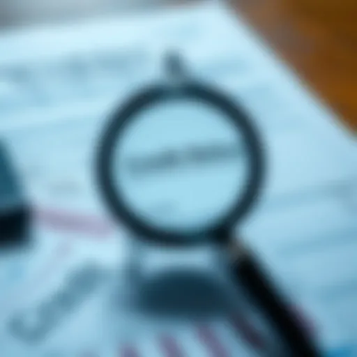 Visual representation of credit report analysis