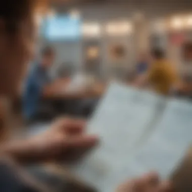 A traveler reviewing insurance documents before departure