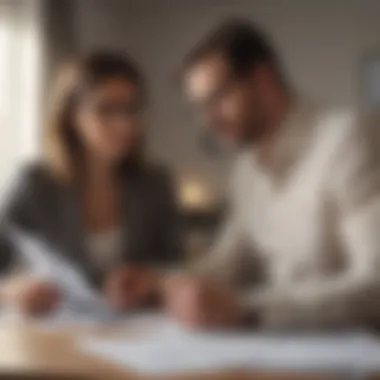 Financial Consultation for Construction Financing A financial consultant reviewing documents with a client