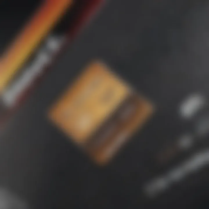 A close-up of a credit card showcasing its features and benefits