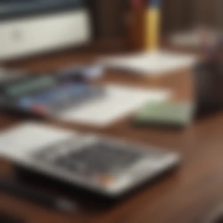 A calculator and tax forms on a desk