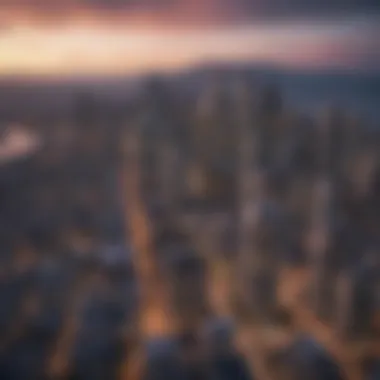 A panoramic view of Vancouver's skyline with modern residential buildings.