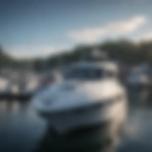 A serene marina showcasing a variety of boats