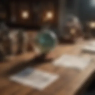 A diverse group of land loan options displayed on a wooden table