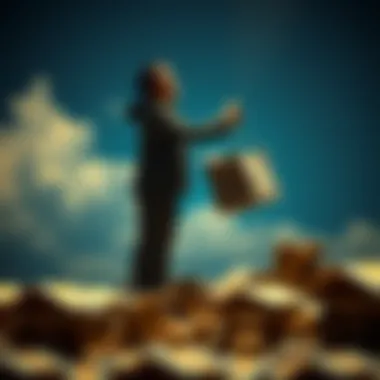 Symbolic representation of financial burdens being lifted