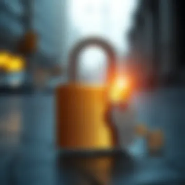 Illustration of a lock and key representing financial protections