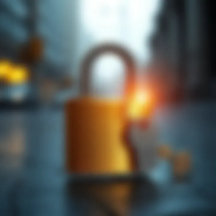 Illustration of a lock and key representing financial protections