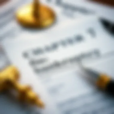 A legal document symbolizing Chapter 7 bankruptcy filing