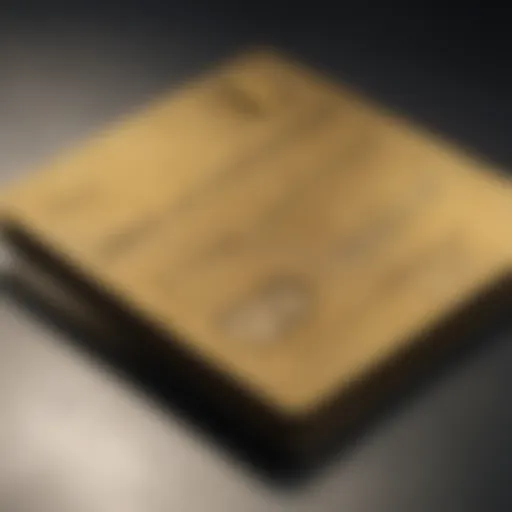 Close-up of the Amex Gold Card highlighting its features