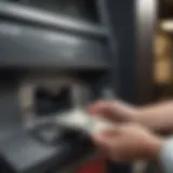 Cash advance transaction at an ATM