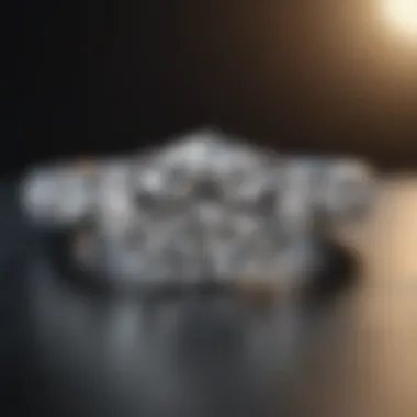 Elegant engagement ring with a stunning diamond on display.