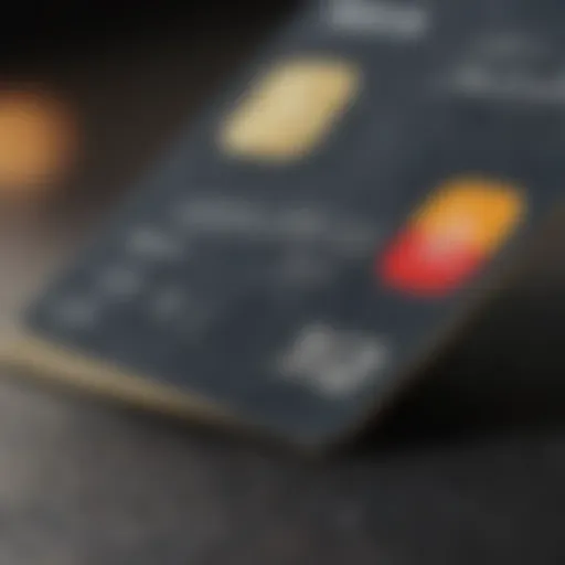 Close-up of a credit card displaying a high limit