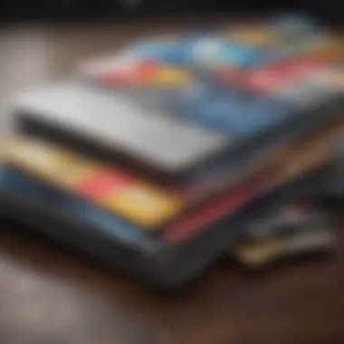 Wallet filled with various credit cards