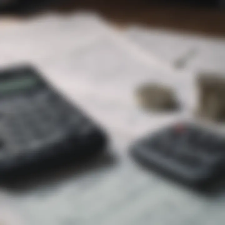 A close-up of a calculator and financial documents, representing financial strategy