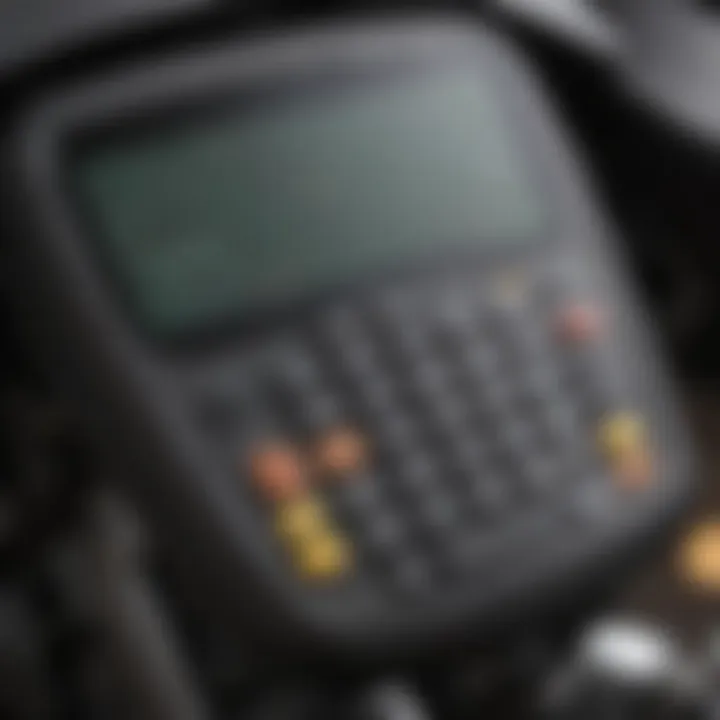 Detailed view of a motorcycle finance calculator interface