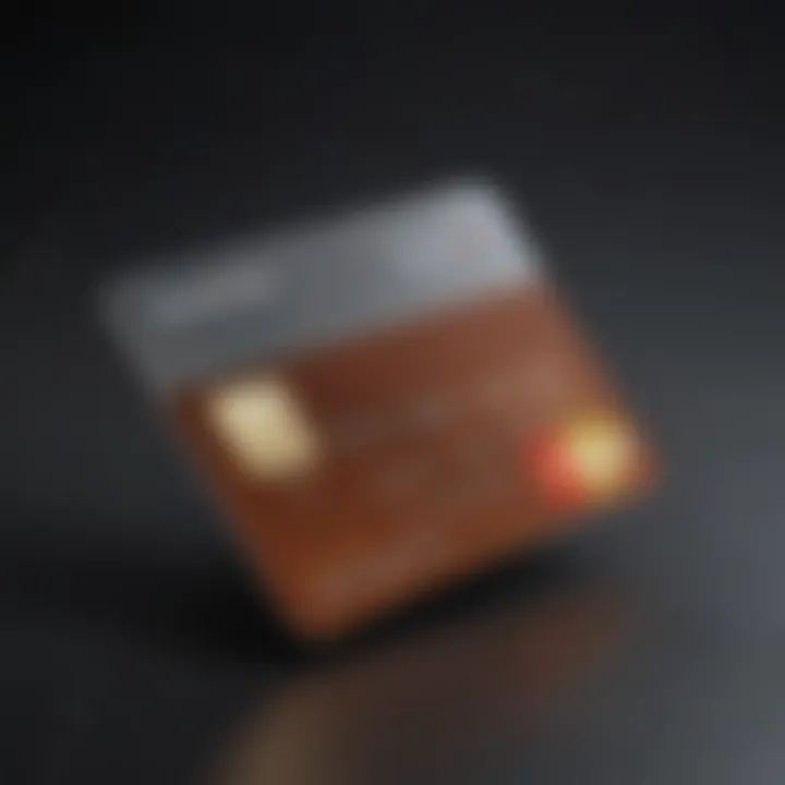 A visual representation of a starter credit card with essential features highlighted.