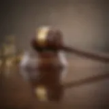 Illustration of a gavel representing bankruptcy law