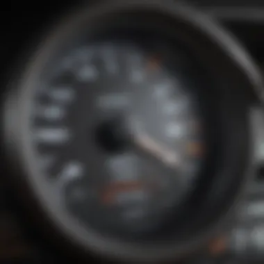 A close-up of a car's odometer and dashboard, emphasizing key factors in valuation.