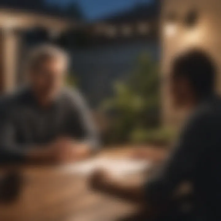 Homeowner discussing loan options with a financial advisor