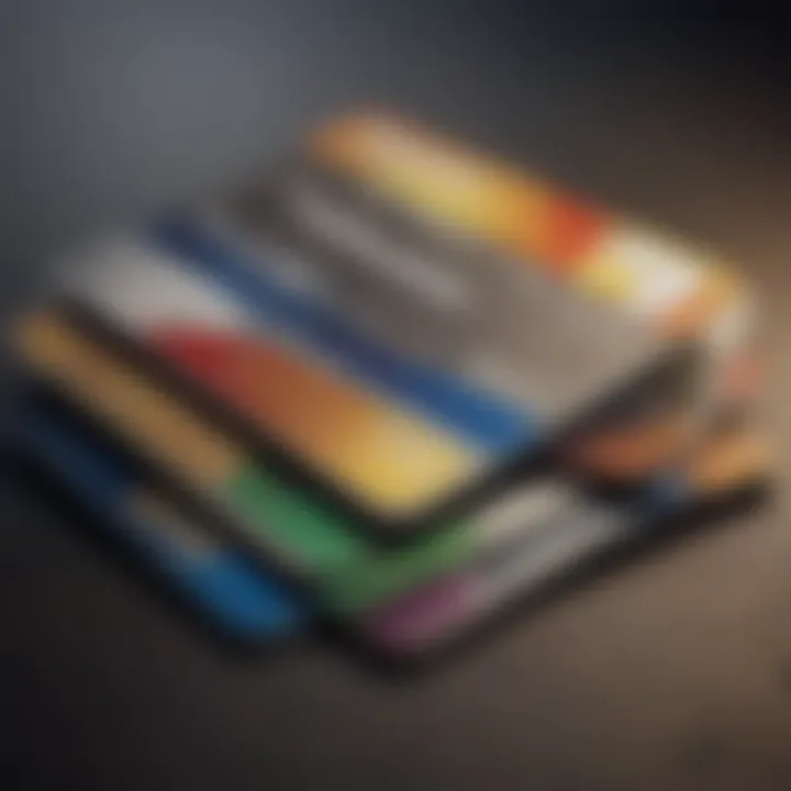 Conceptual image showing various types of credit cards available for reapplication