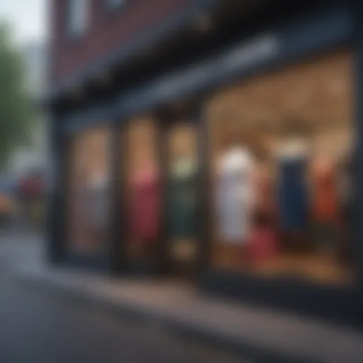 A vibrant storefront displaying a variety of clothing